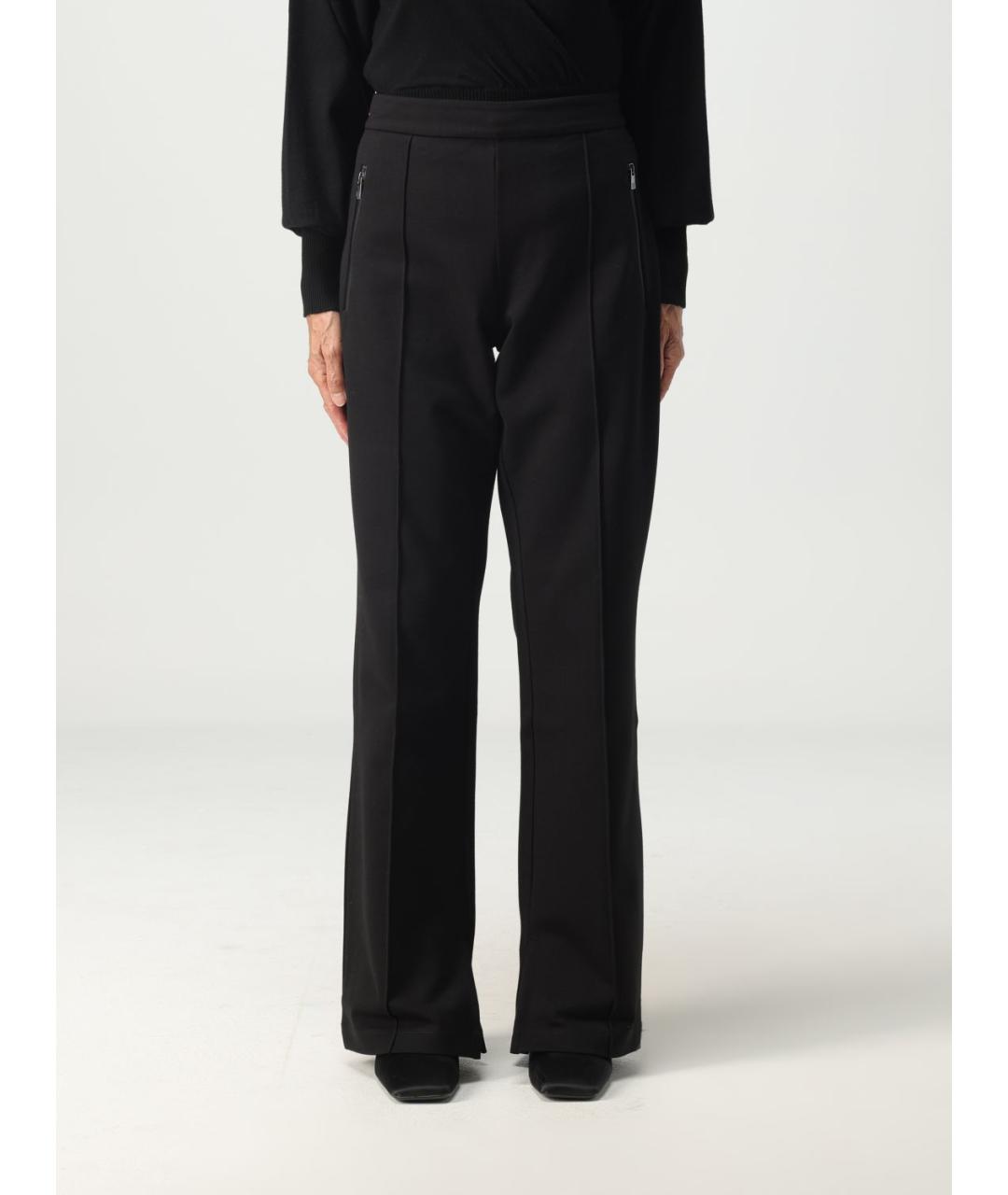 WEEKEND MAX MARA Черные прямые брюки, фото 3