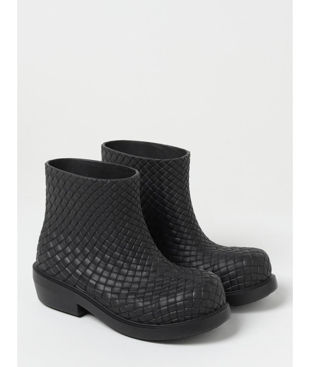 BOTTEGA VENETA Черные резиновые ботинки, фото 2