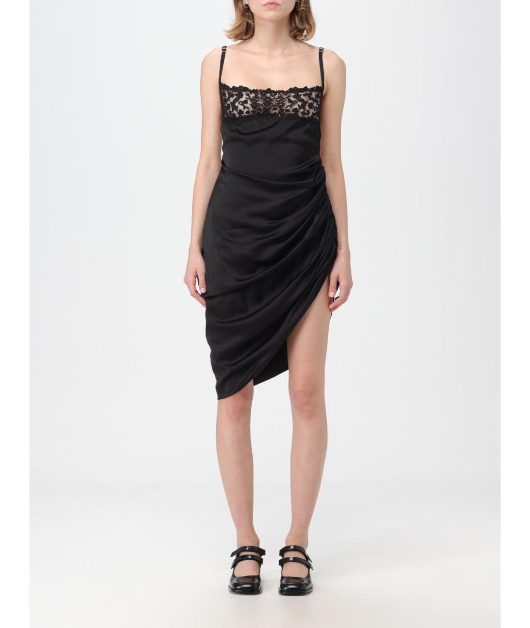 JACQUEMUS Черное вискозное платье, фото 2