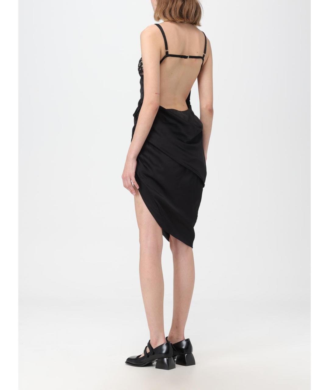 JACQUEMUS Черное вискозное платье, фото 3