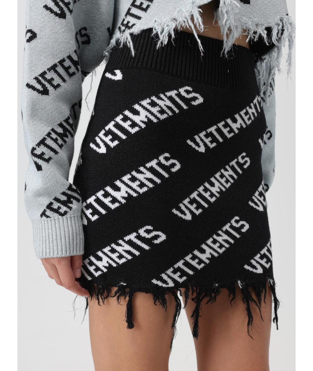 VETEMENTS Черная юбка мини, фото 6