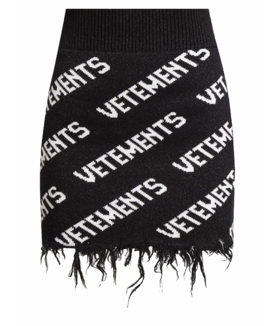 VETEMENTS Черная юбка мини, фото 1