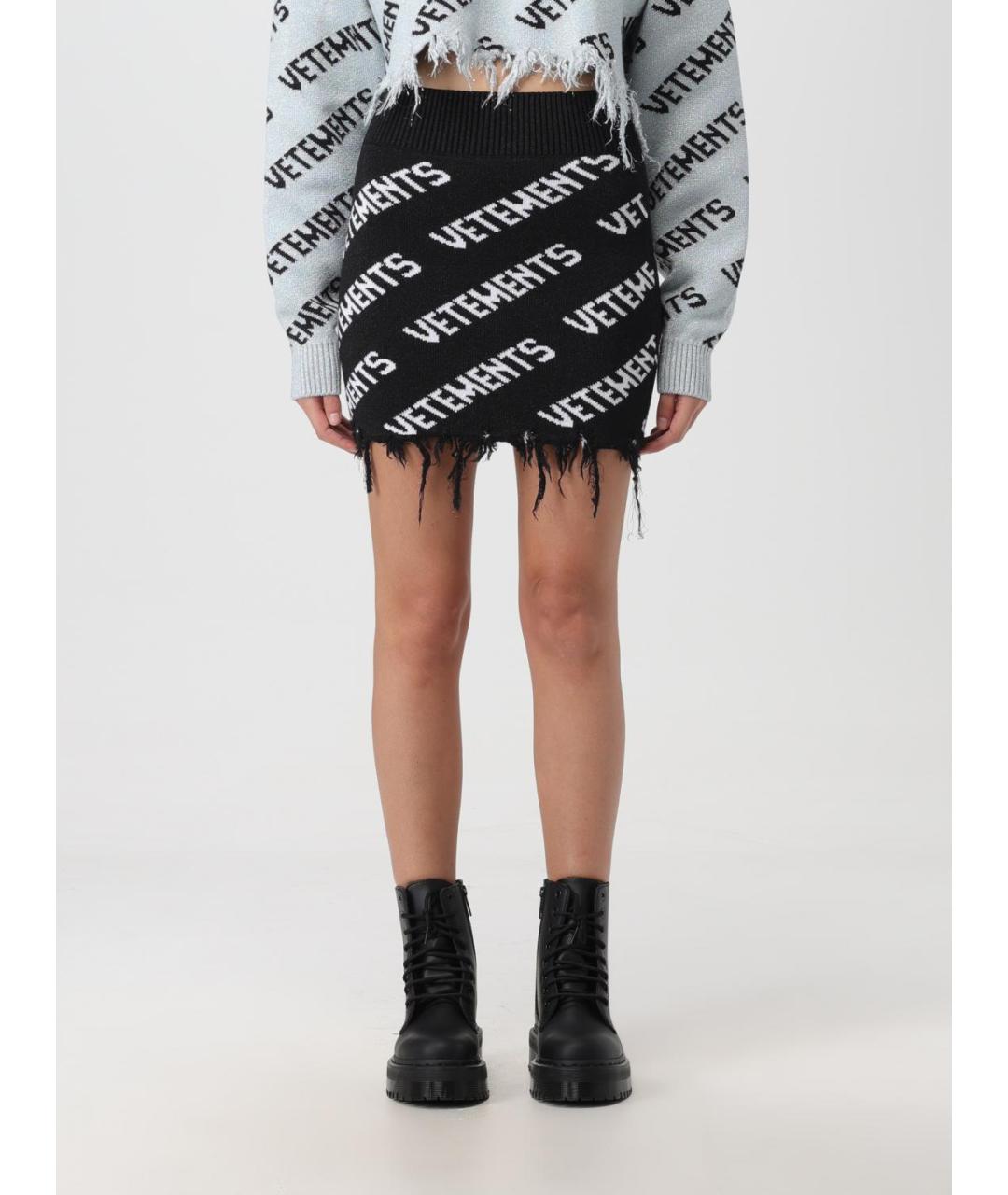 VETEMENTS Черная юбка мини, фото 2