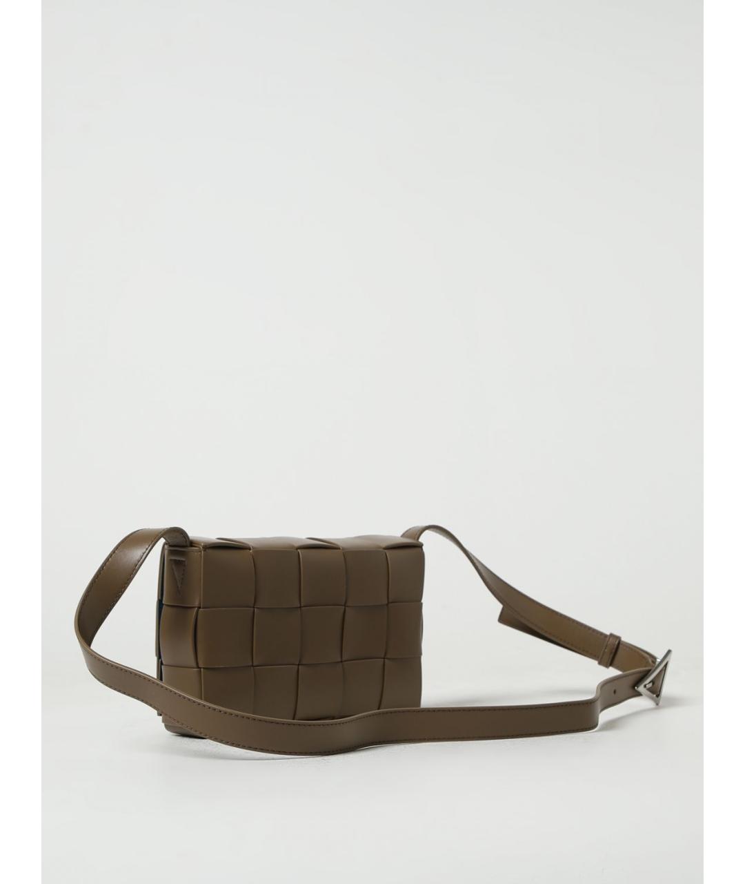 BOTTEGA VENETA Коричневая кожаная сумка на плечо, фото 2