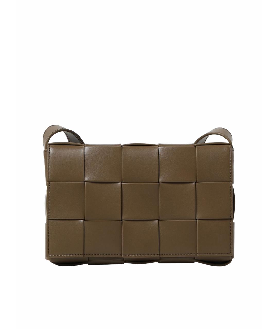 BOTTEGA VENETA Коричневая кожаная сумка на плечо, фото 1