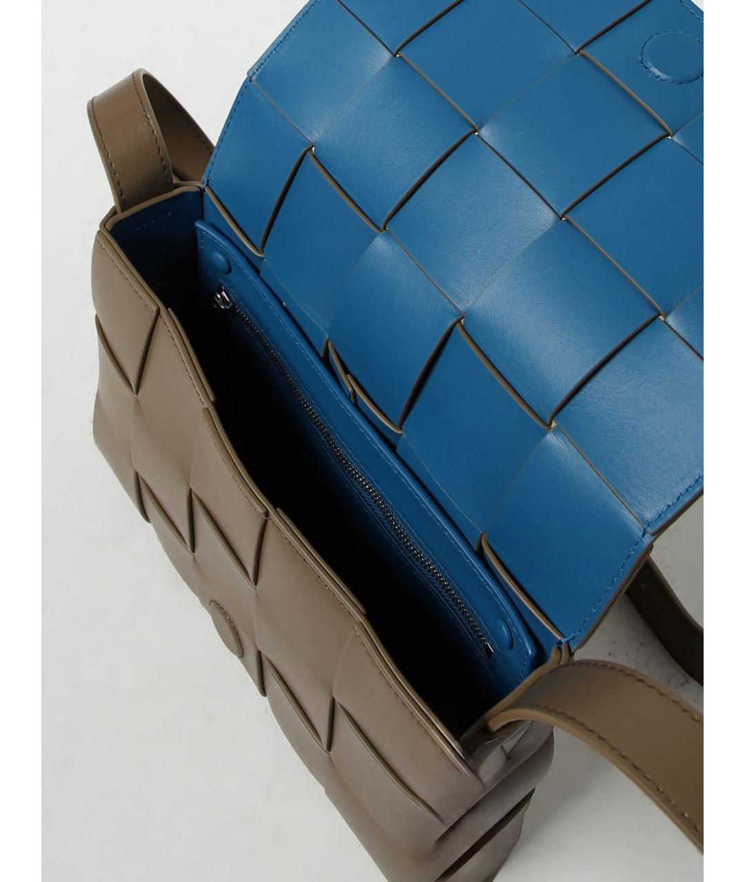 BOTTEGA VENETA Коричневая кожаная сумка на плечо, фото 4