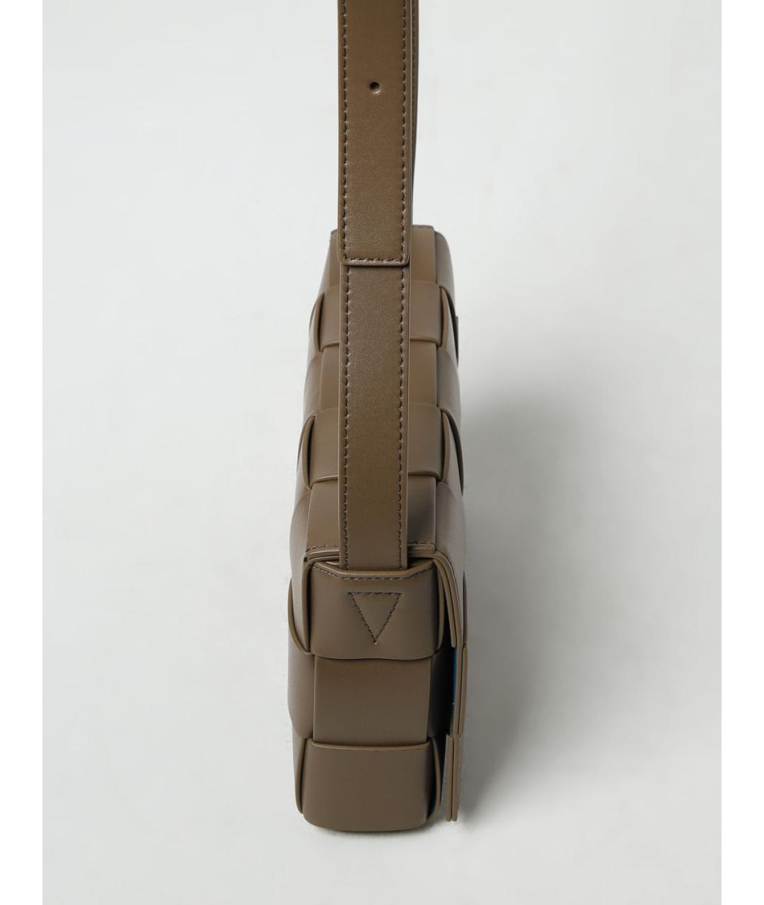 BOTTEGA VENETA Коричневая кожаная сумка на плечо, фото 3