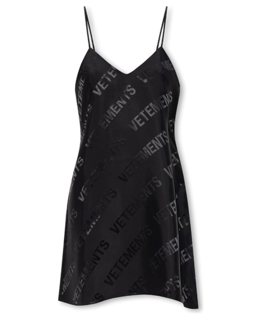 VETEMENTS Черное вискозное платье, фото 1