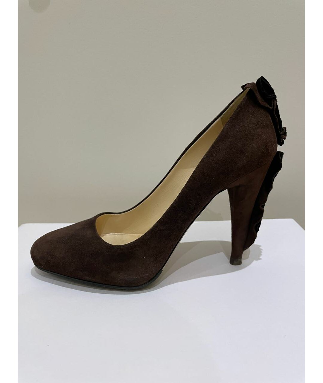 PRADA Коричневые замшевые туфли, фото 5