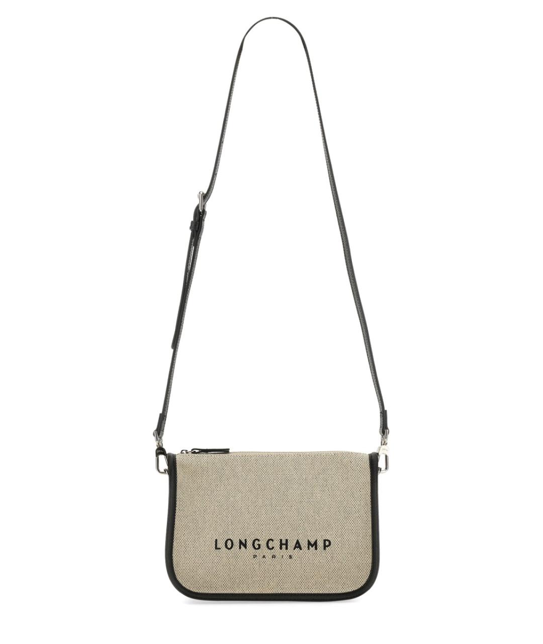 LONGCHAMP Бежевая хлопковая сумка через плечо, фото 1