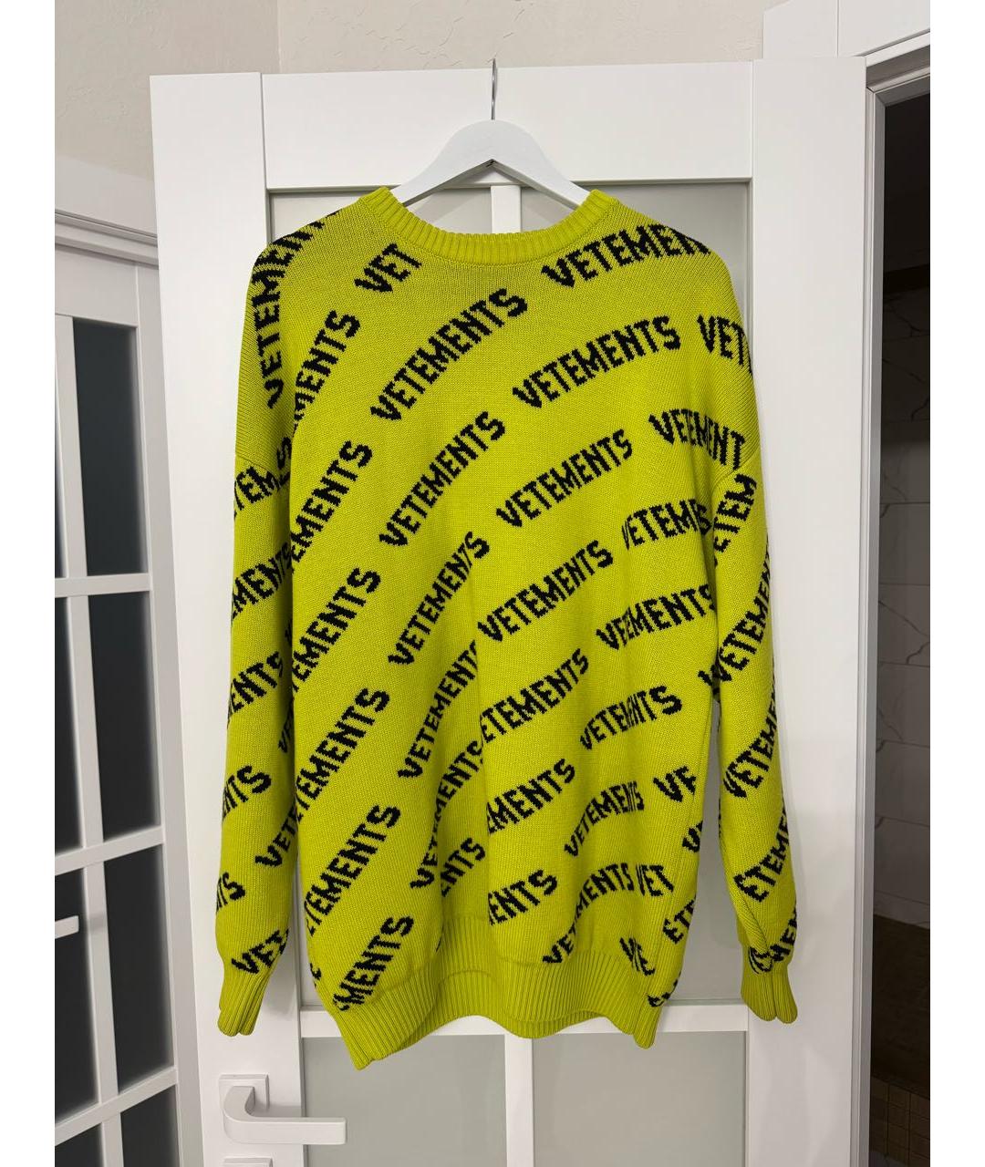 VETEMENTS Салатовый шерстяной джемпер / свитер, фото 9