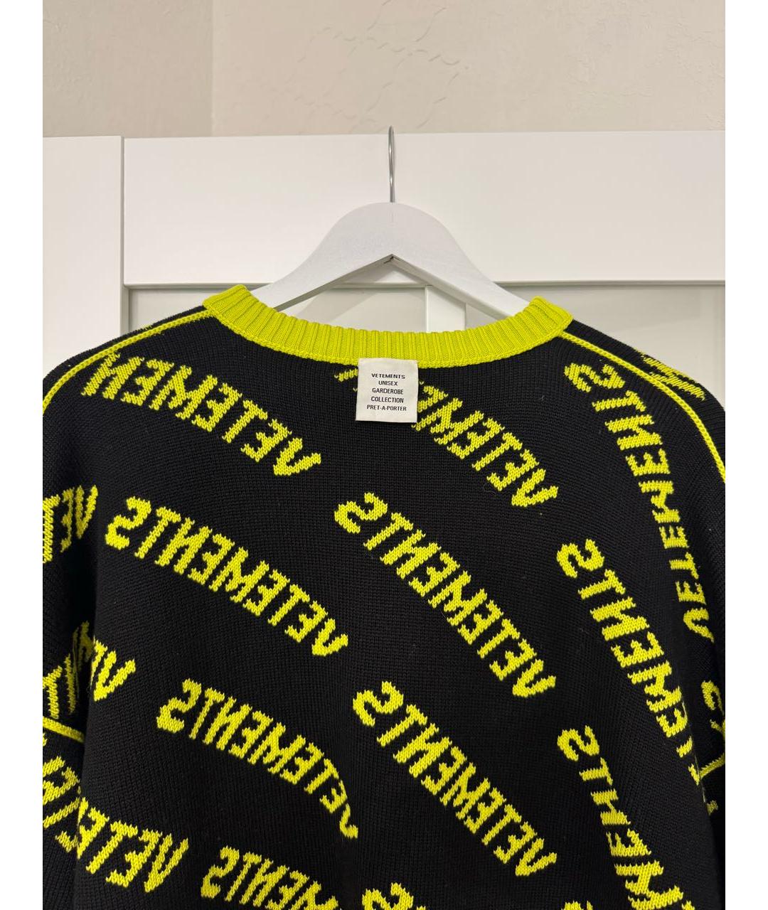 VETEMENTS Салатовый шерстяной джемпер / свитер, фото 3