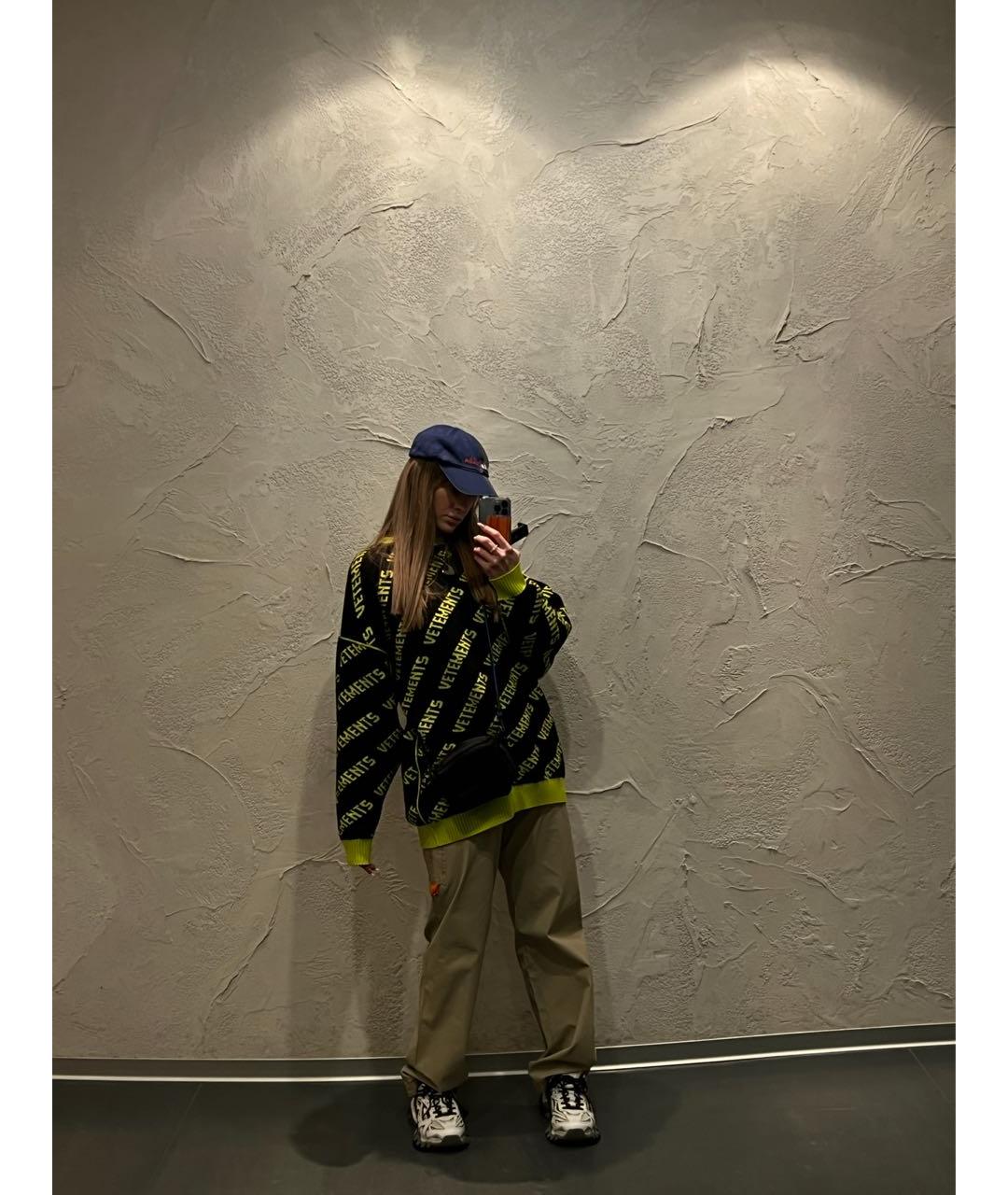 VETEMENTS Салатовый шерстяной джемпер / свитер, фото 6