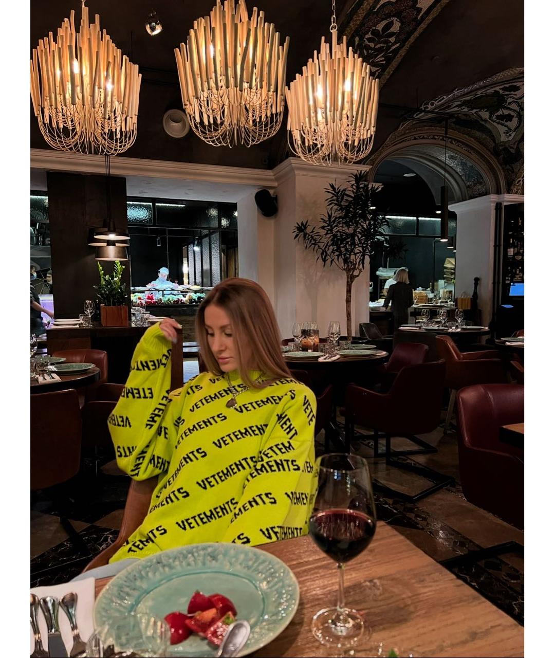 VETEMENTS Салатовый шерстяной джемпер / свитер, фото 5