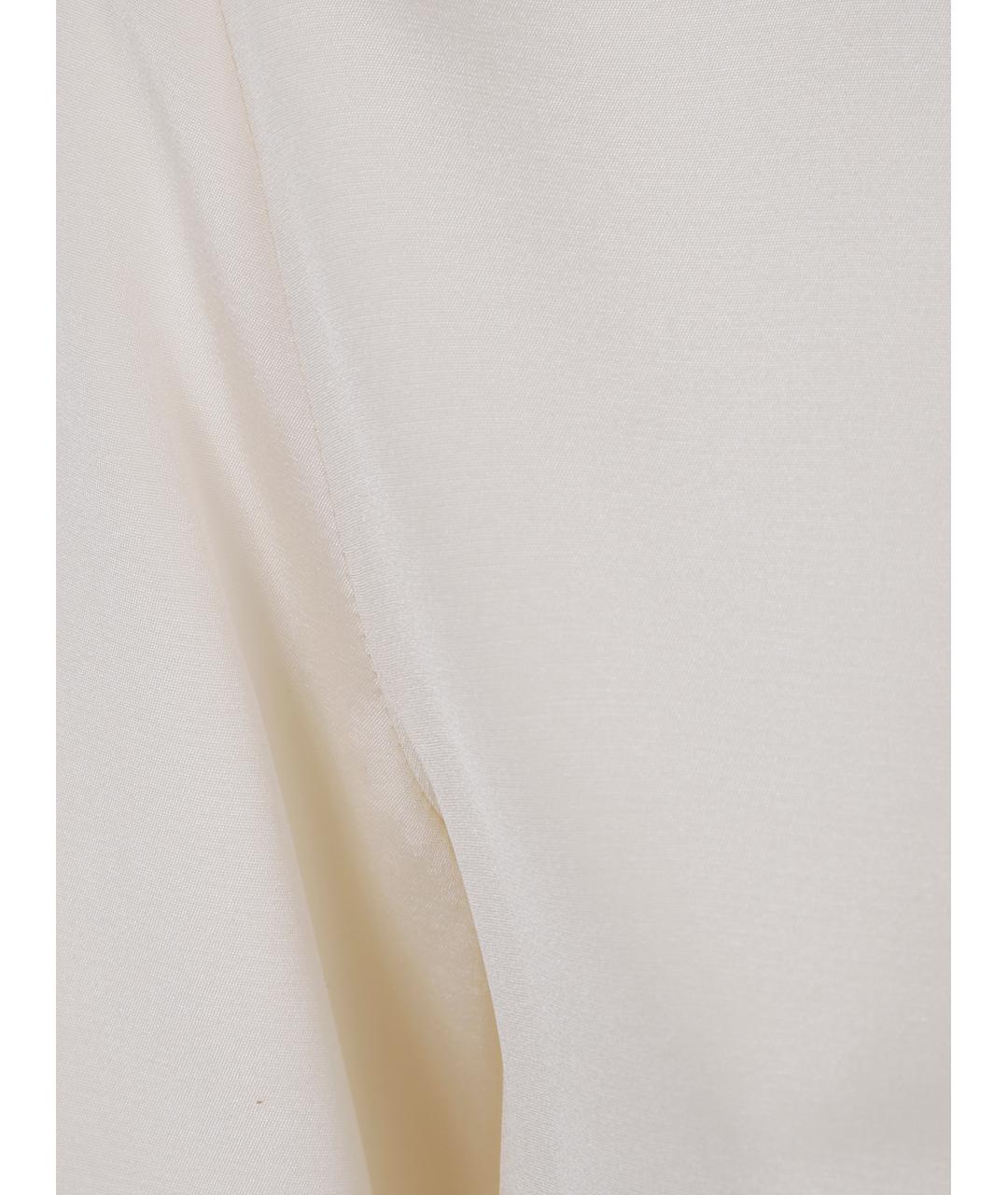 MAX MARA Бежевая шелковая футболка, фото 3
