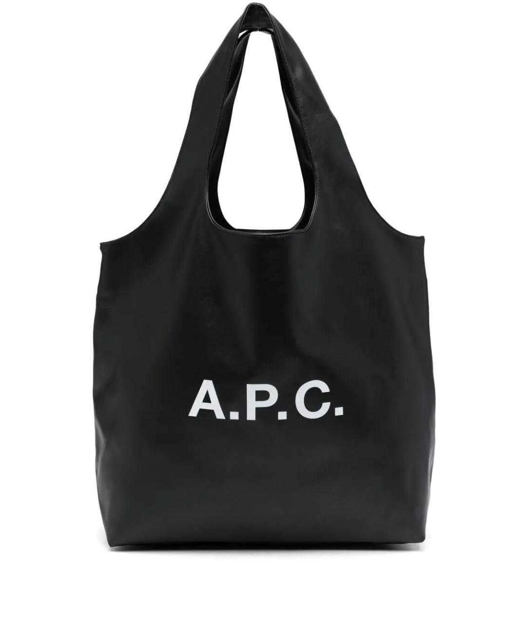A.P.C. Черная синтетическая сумка тоут, фото 1