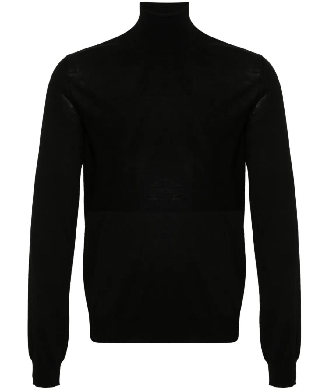 JIL SANDER Черный шерстяной джемпер / свитер, фото 1