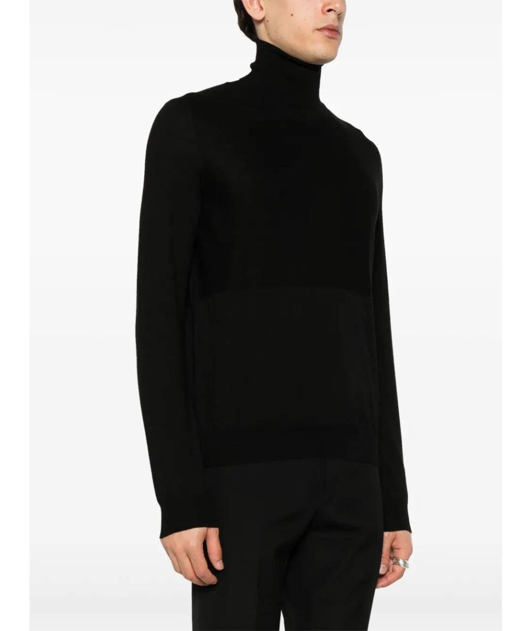 JIL SANDER Черный шерстяной джемпер / свитер, фото 3