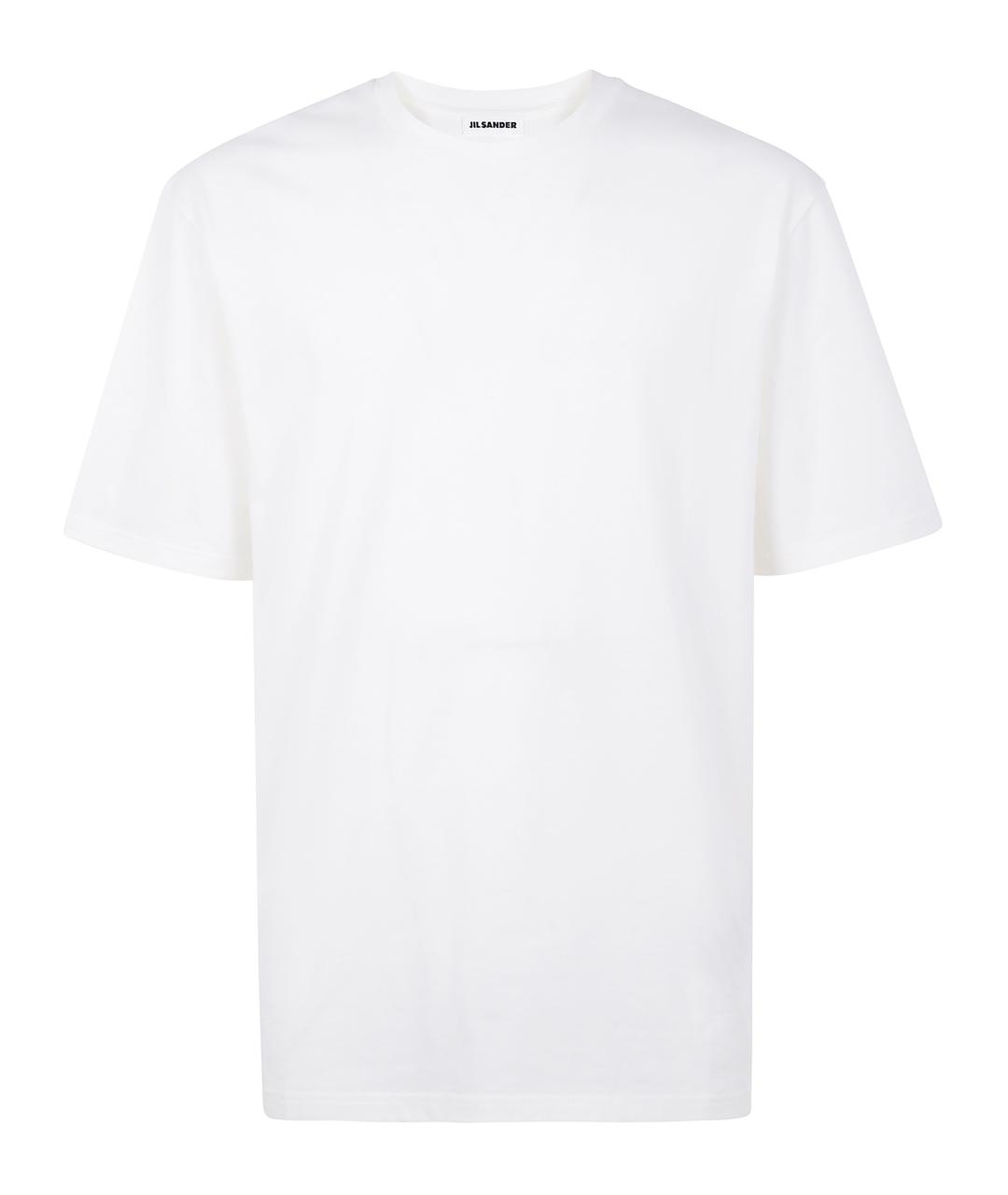 JIL SANDER Белая хлопковая футболка, фото 1