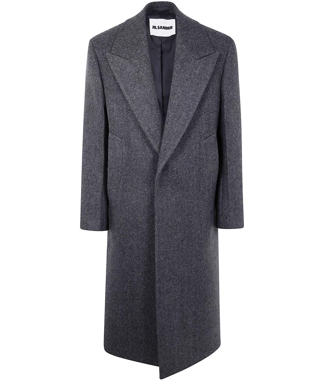 JIL SANDER Серое шерстяное пальто, фото 1