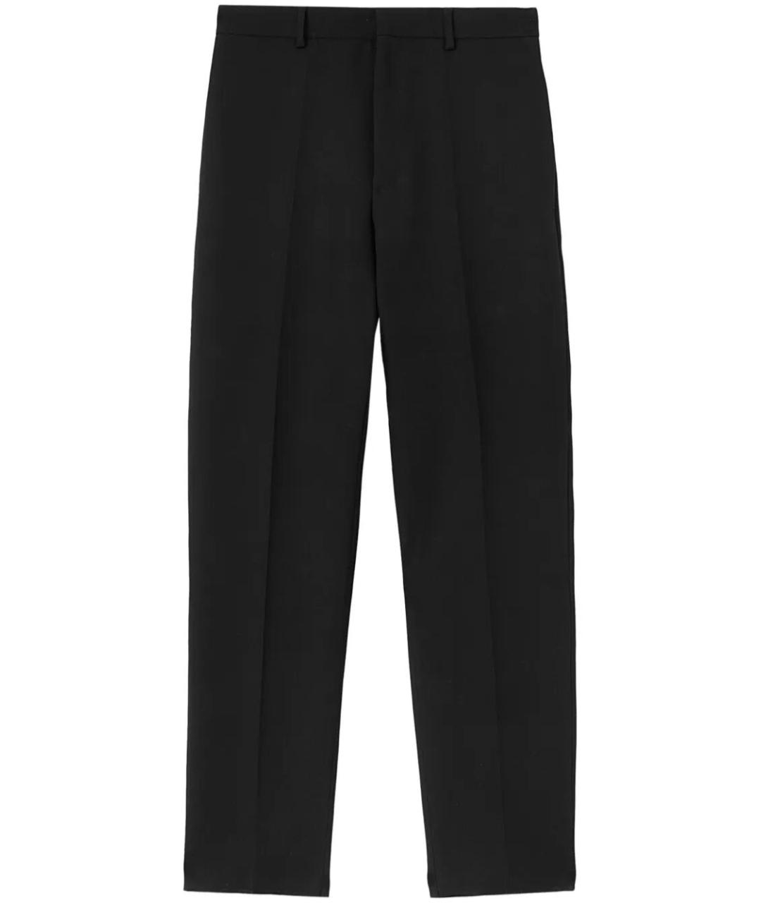 JIL SANDER Черные шерстяные повседневные брюки, фото 1