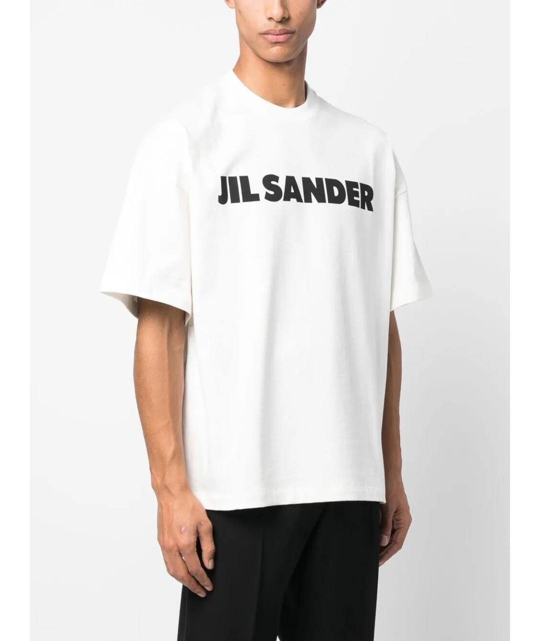 JIL SANDER Белая хлопковая футболка, фото 5