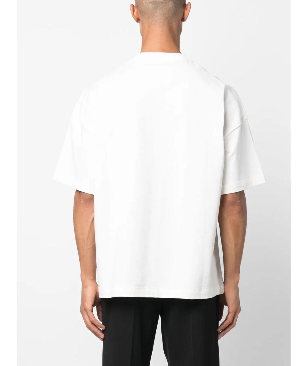 JIL SANDER Белая хлопковая футболка, фото 3