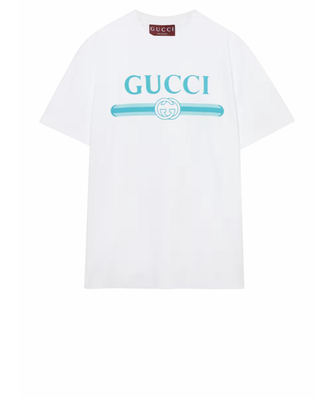 GUCCI Белая хлопковая футболка, фото 1