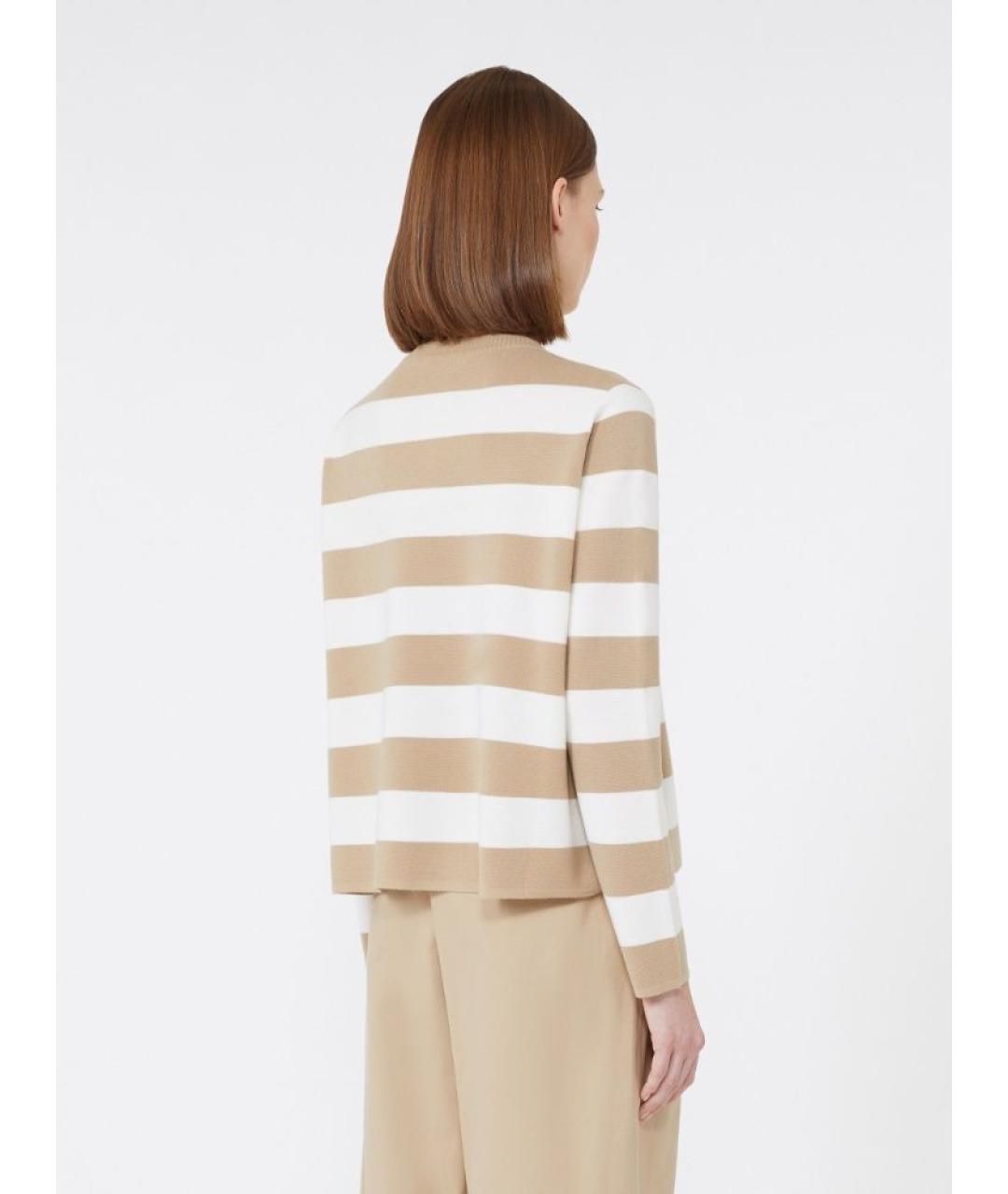 MAX MARA Бежевый шерстяной джемпер / свитер, фото 3