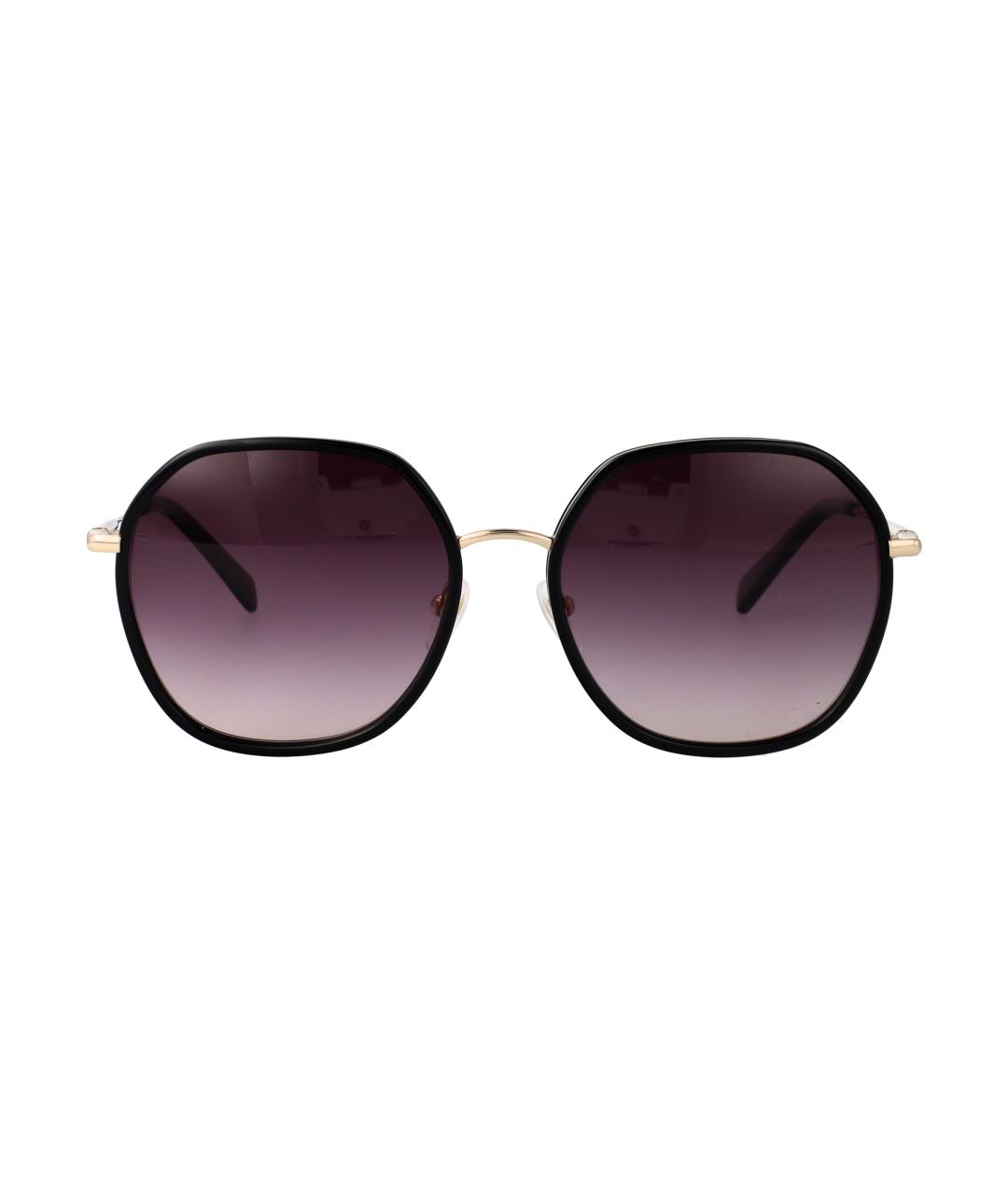 LONGCHAMP Золотые металлические солнцезащитные очки, фото 1