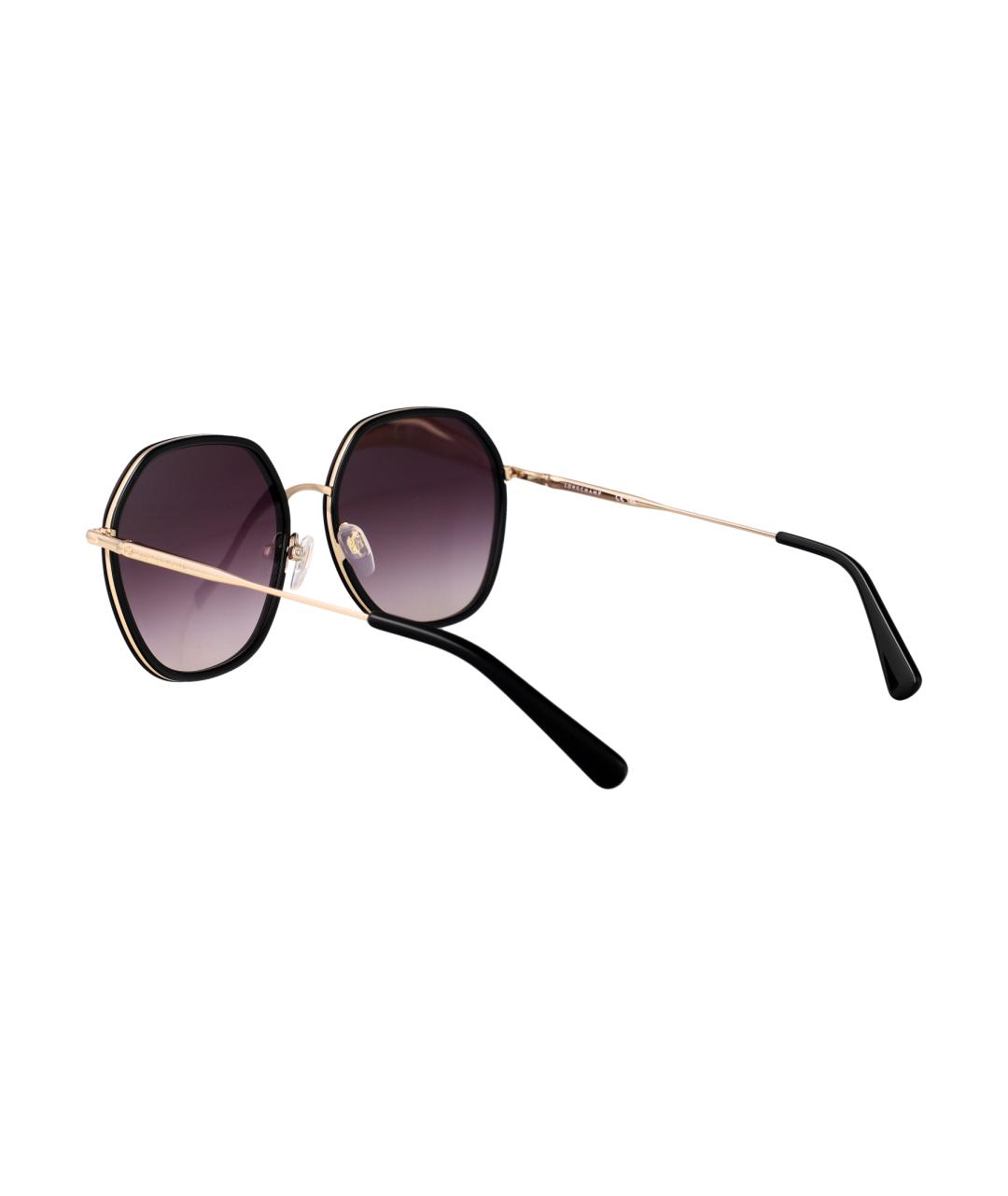 LONGCHAMP Золотые металлические солнцезащитные очки, фото 4