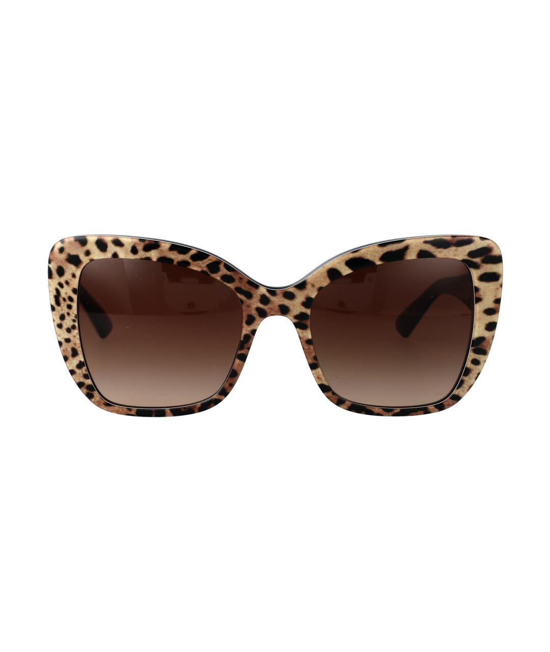 DOLCE&GABBANA Коричневые пластиковые солнцезащитные очки, фото 1