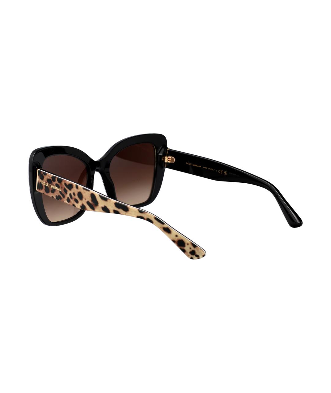 DOLCE&GABBANA Коричневые пластиковые солнцезащитные очки, фото 4