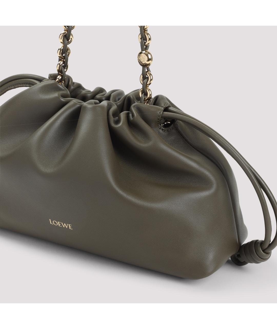 LOEWE Зеленая кожаная сумка через плечо, фото 3