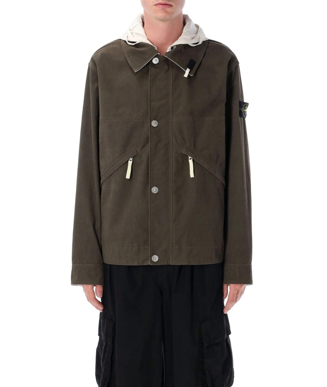 STONE ISLAND Хаки хлопковая парка, фото 2