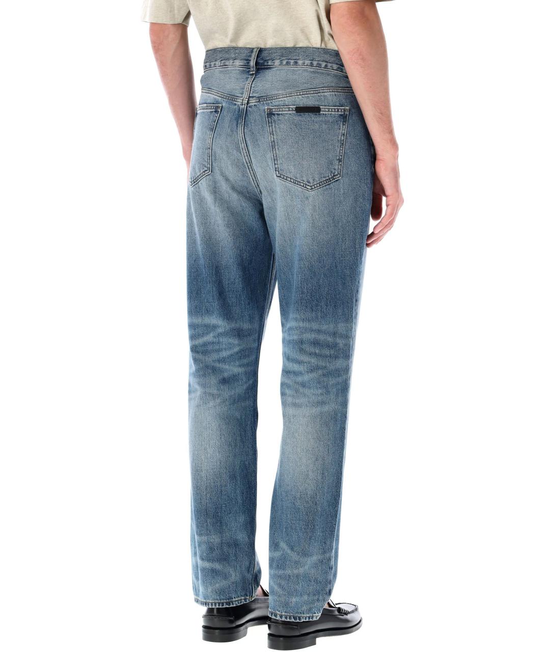 FEAR OF GOD ESSENTIALS Голубые хлопковые прямые джинсы, фото 3