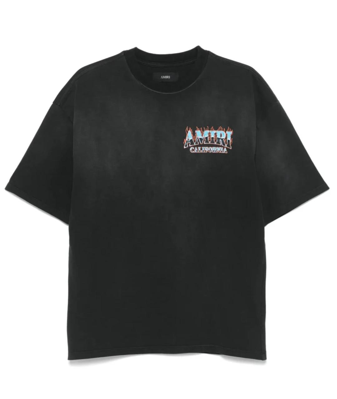 AMIRI Черная хлопковая футболка, фото 1