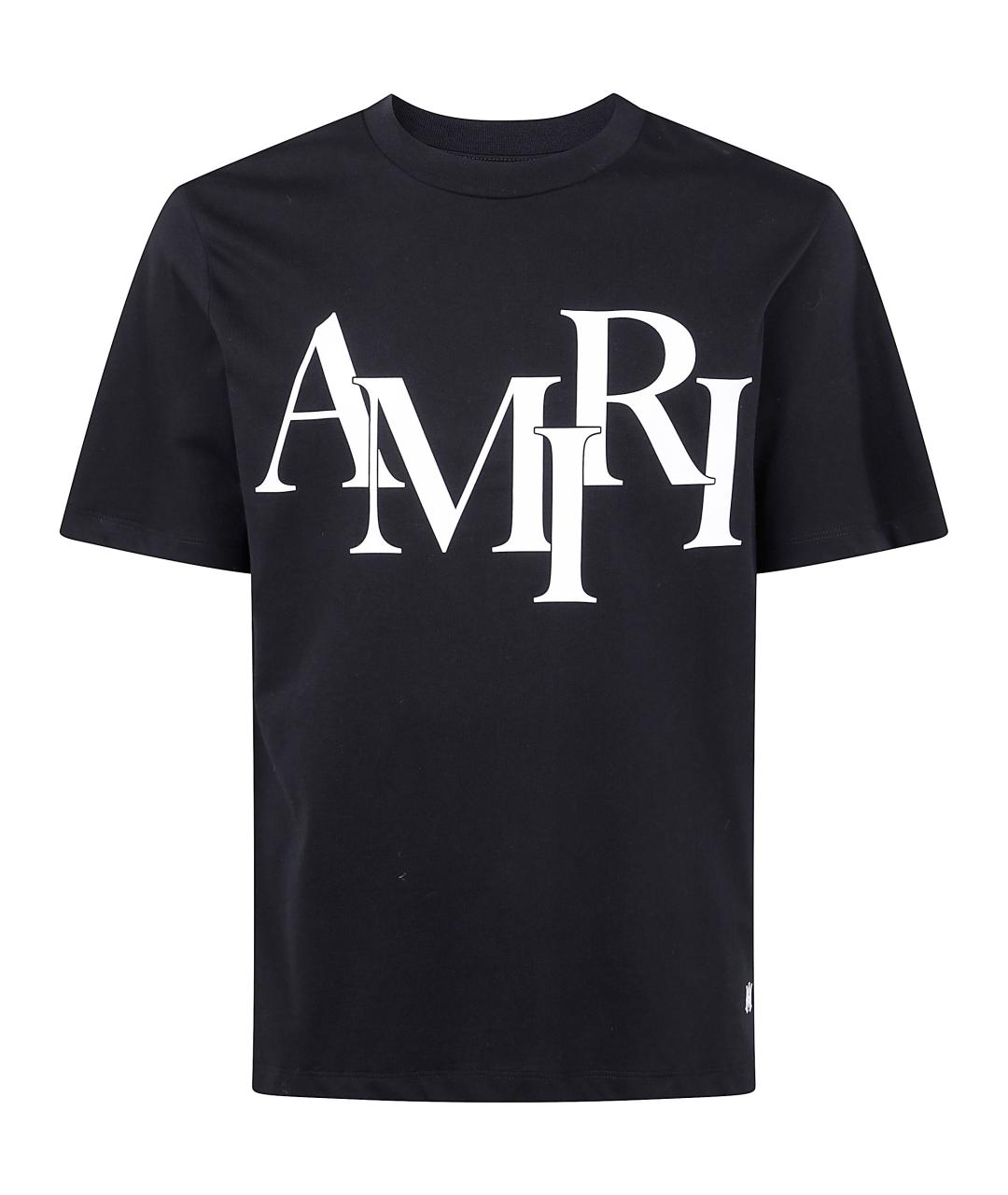 AMIRI Черная хлопковая футболка, фото 1