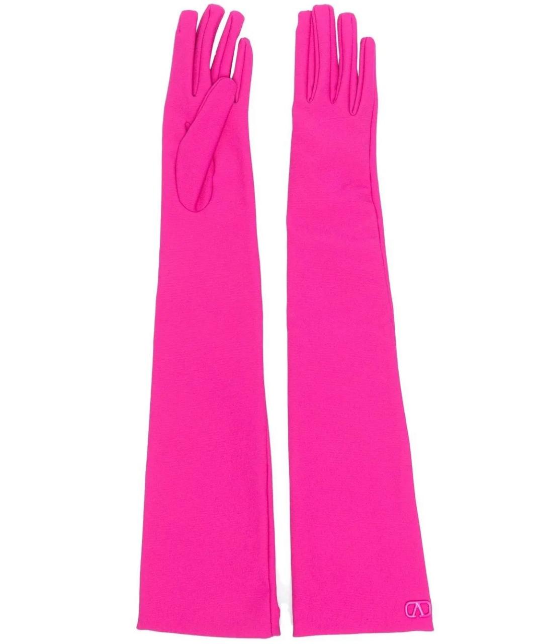 VALENTINO Фуксия перчатки, фото 1