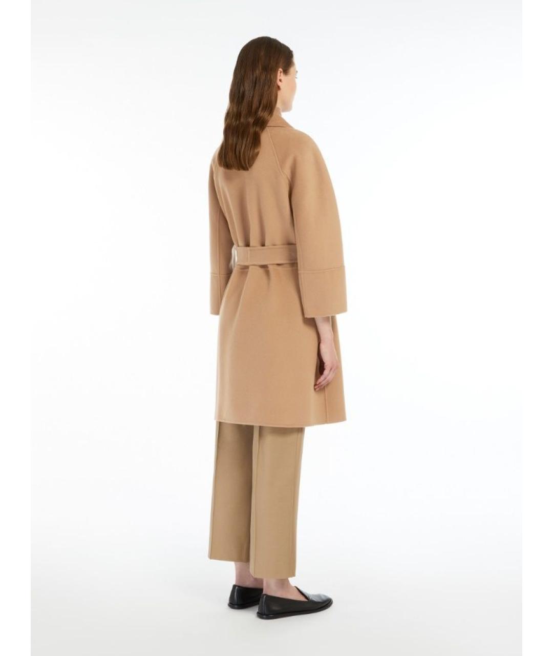 'S MAX MARA Бежевое шерстяное пальто, фото 3