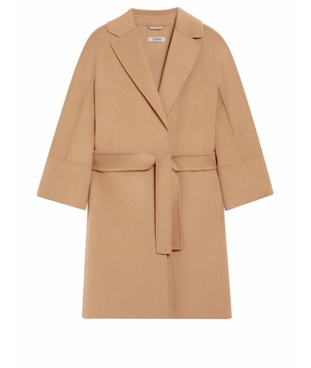 'S MAX MARA Бежевое шерстяное пальто, фото 1