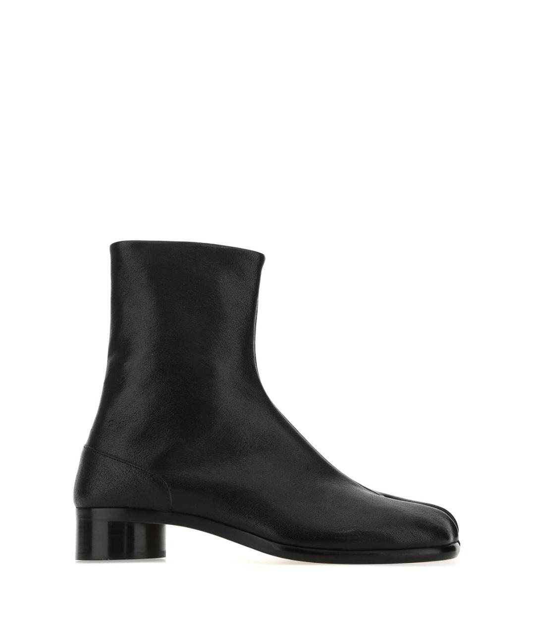 MAISON MARGIELA Черные кожаные высокие ботинки, фото 1