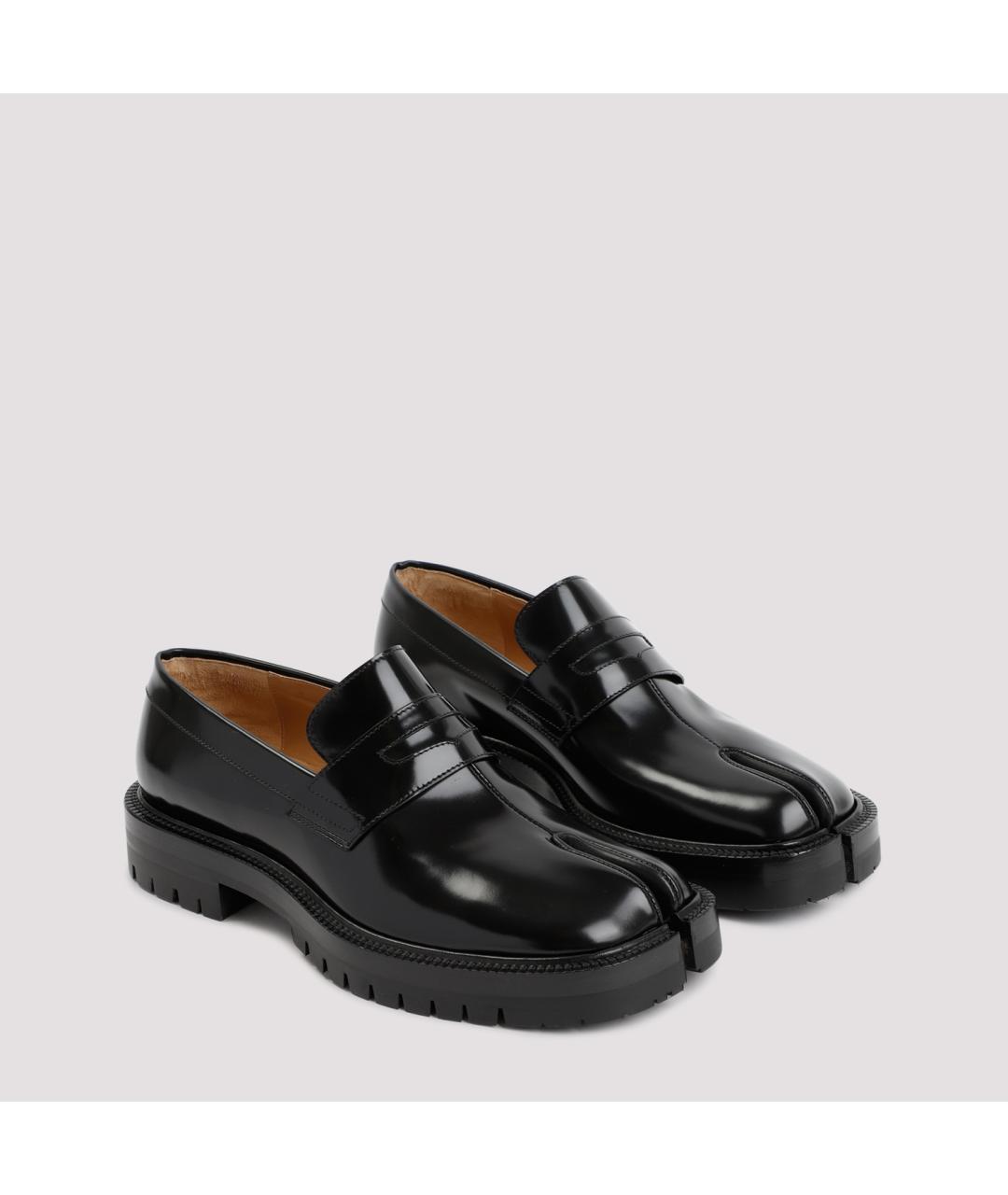 MAISON MARGIELA Черные лоферы из лакированной кожи, фото 4