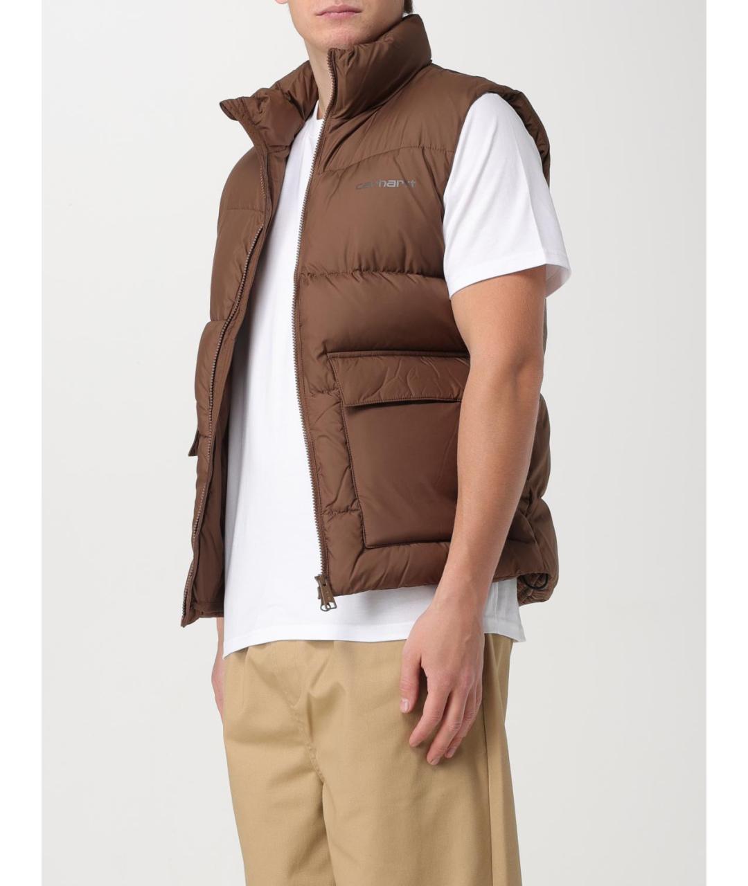 CARHARTT WIP Коричневый синтетический жилет, фото 5