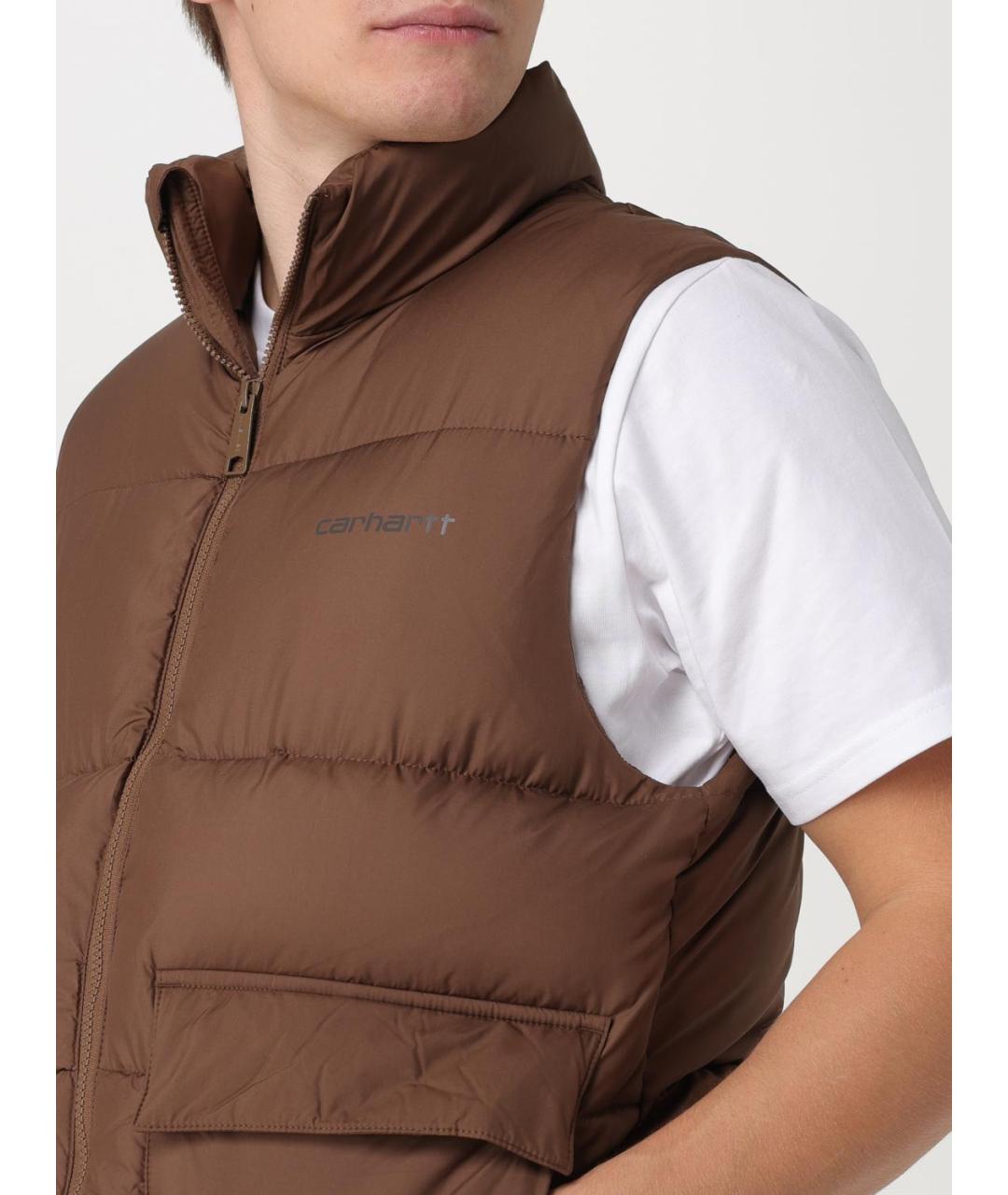 CARHARTT WIP Коричневый синтетический жилет, фото 6