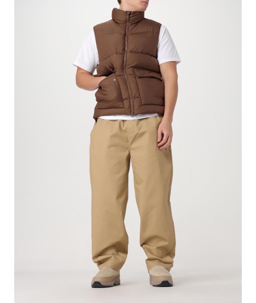 CARHARTT WIP Коричневый синтетический жилет, фото 3