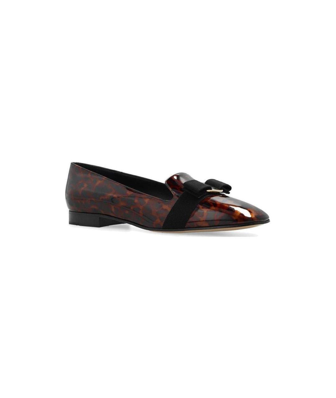 FERRAGAMO Коричневые балетки, фото 2