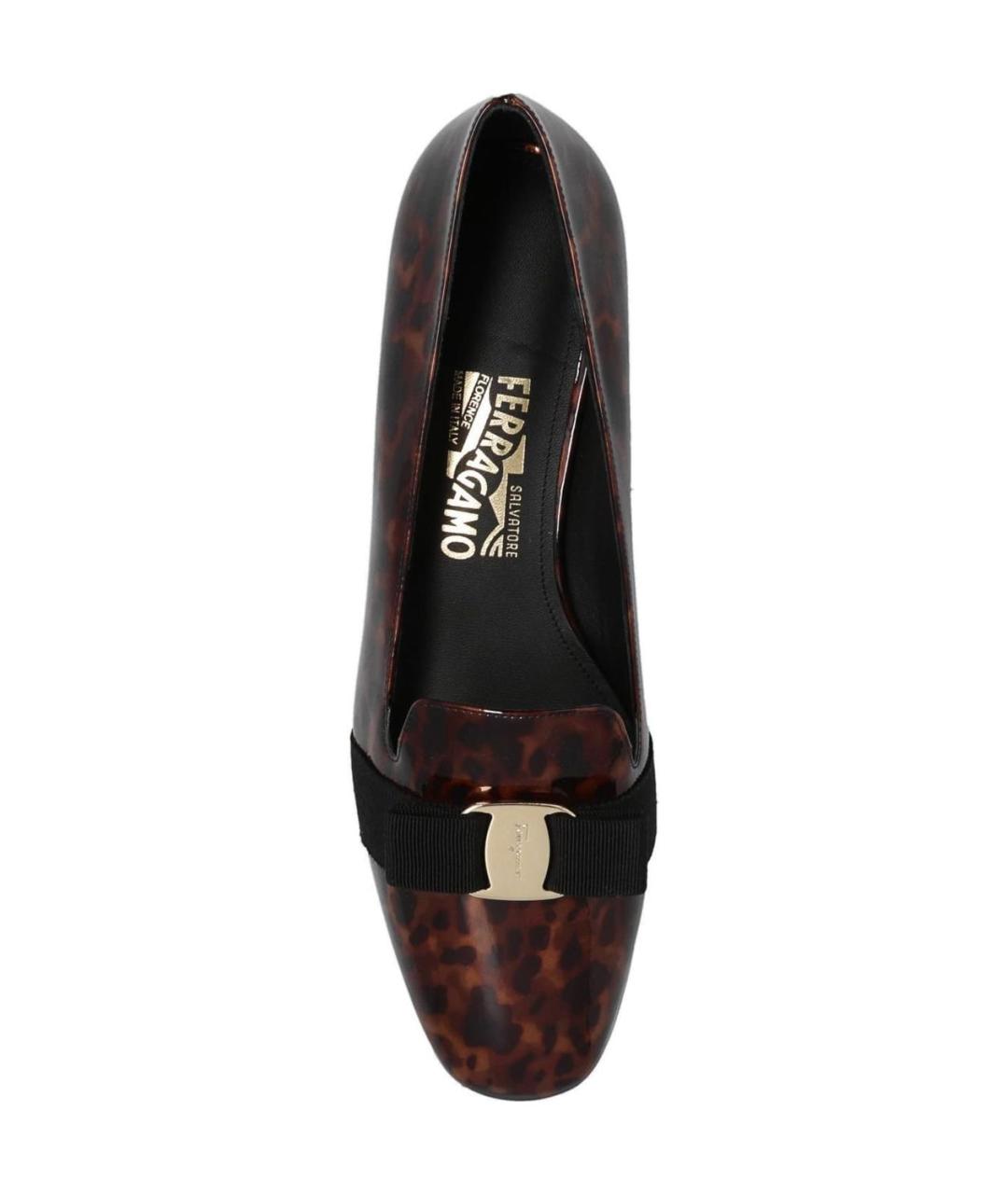 FERRAGAMO Коричневые балетки, фото 4
