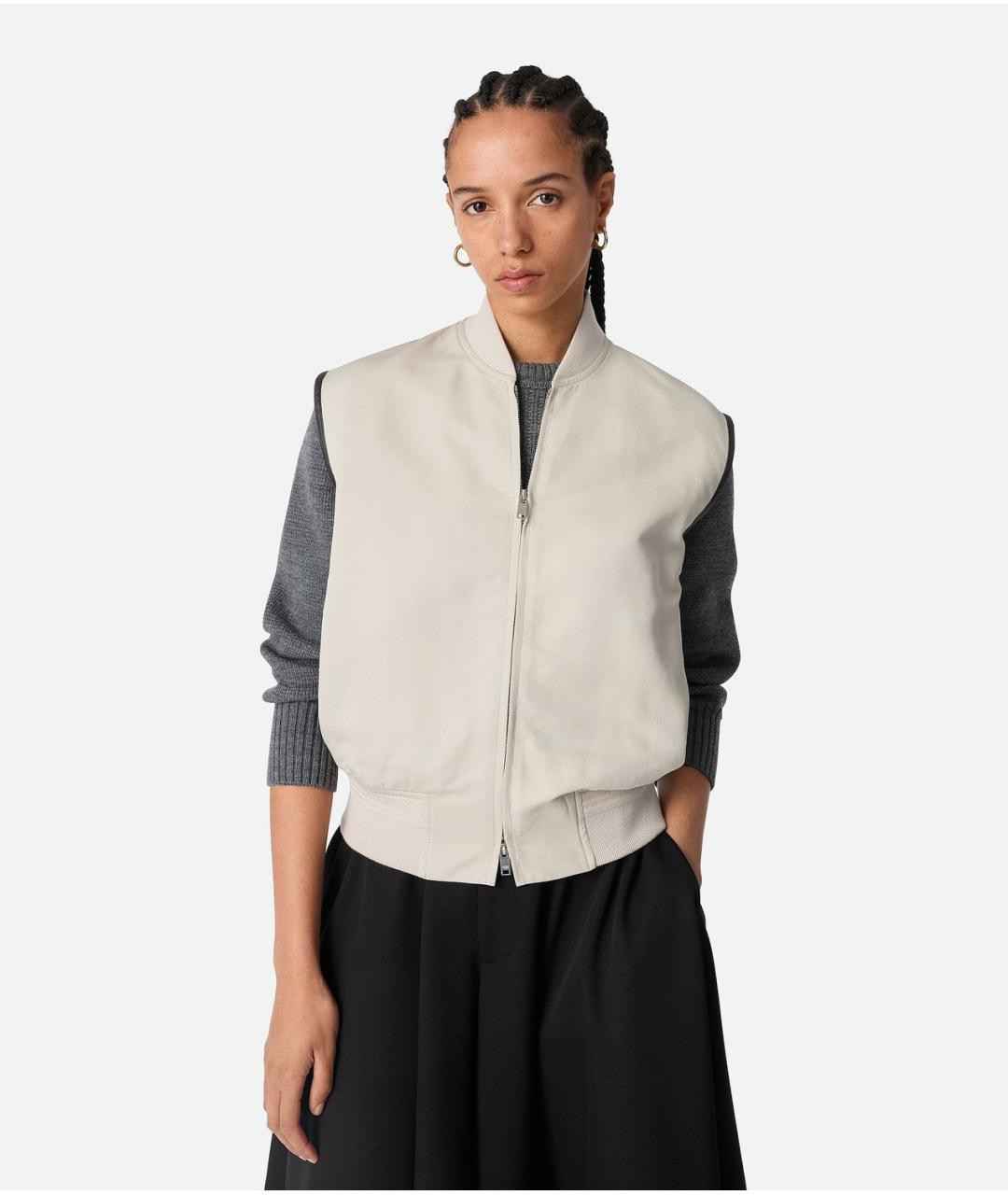 BOTTEGA VENETA Серый хлопковый жилет, фото 2