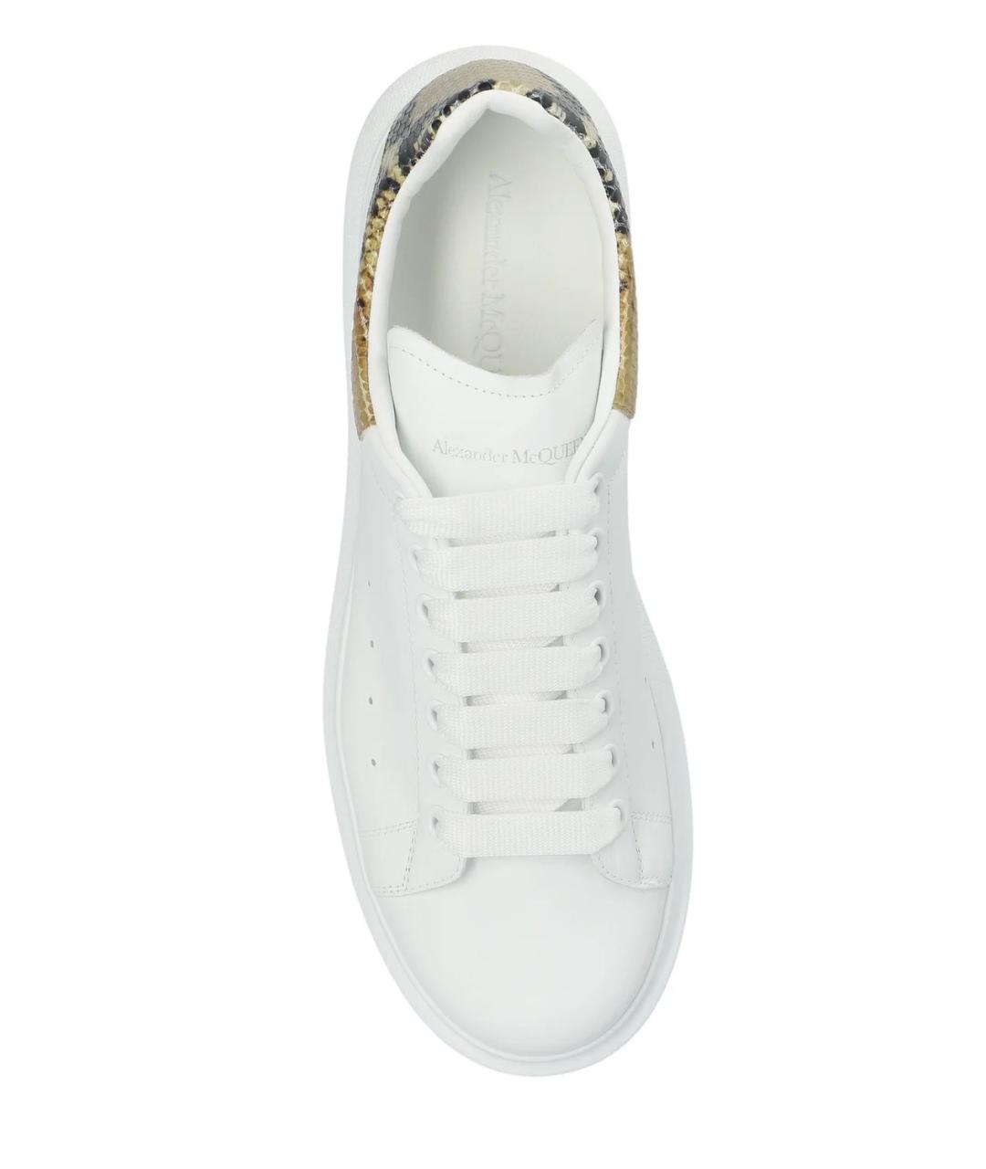 ALEXANDER MCQUEEN Белые кожаные низкие кроссовки / кеды, фото 4